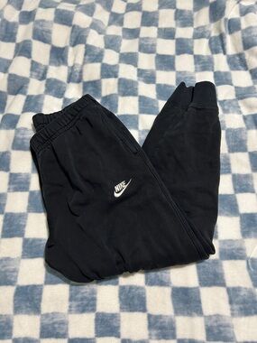 Nike Black Jogger Sweatpants with White Logo